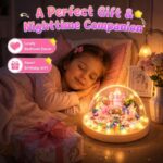 Unicorn fairy garden night light kit for kids – wholesale oem/odm craft gift set front side back view