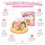 Unicorn fairy garden night light kit for kids – wholesale oem/odm craft gift set wing detail