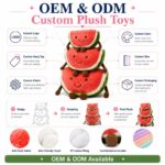 Watermelon plush toy stack design detail