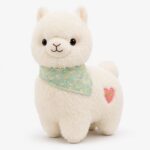 White alpaca plush toy front view