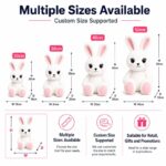 White bunny plush toy size reference