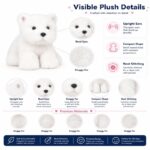 White terrier plush toy size reference