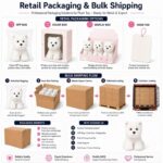 White terrier plush toy design detail