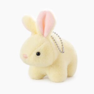 Yellow Bunny Plush Keychain for B2B wholesale and OEM plush accessory projects