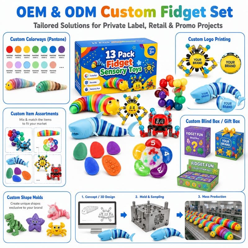 13-Piece Sensory Fidget Toy Set clay and sand material detail