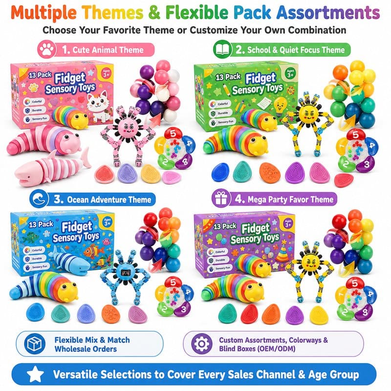 13-Piece Sensory Fidget Toy Set activity feature detail
