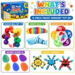13-Piece Sensory Fidget Toy Set kit contents view