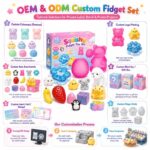 15-Piece Squishy Fidget Toy Set clay and sand material detail