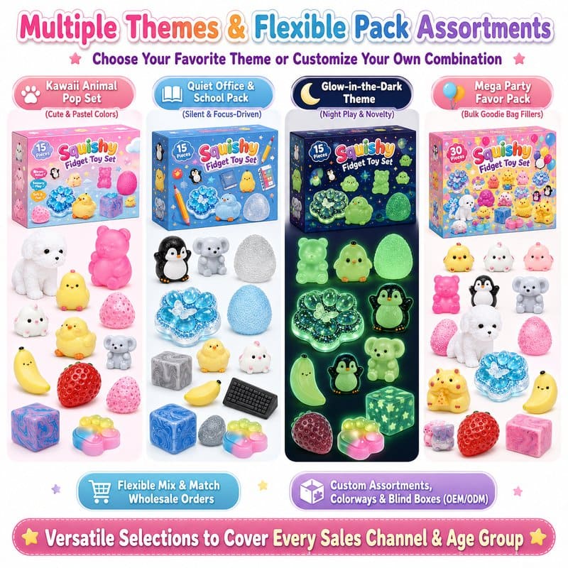 15-Piece Squishy Fidget Toy Set activity feature detail