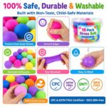18-Pack Sensory Stress Ball Set color and texture detail