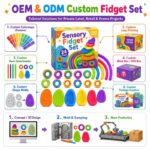 24-Piece Textured Sensory Fidget Set clay and sand material detail