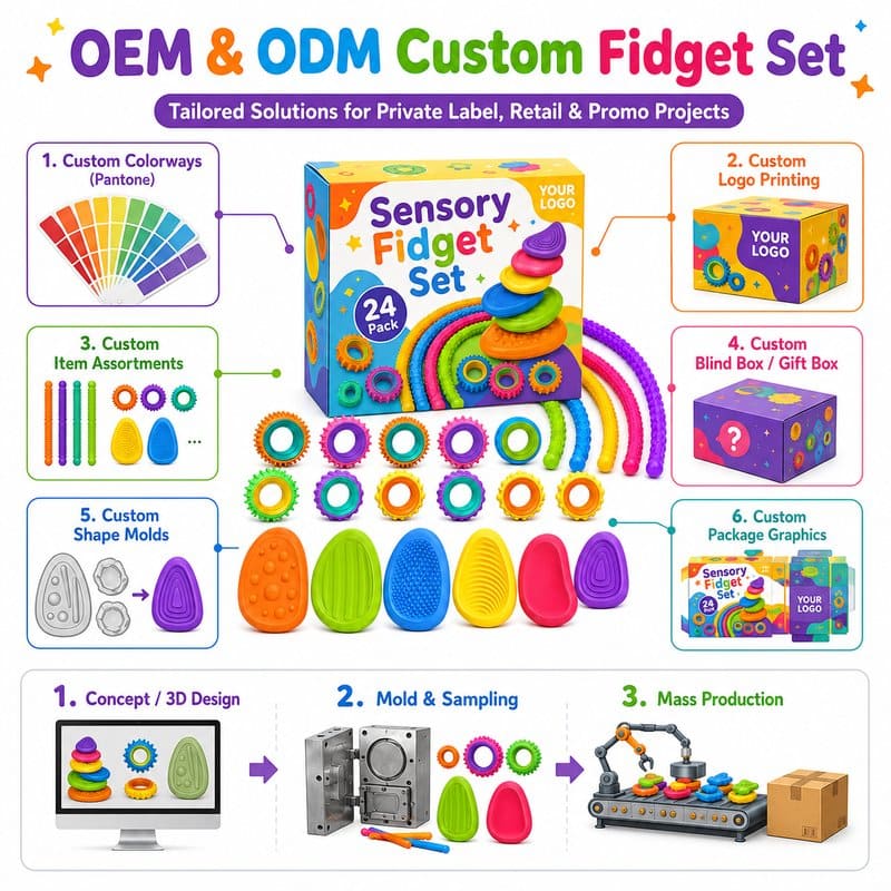24-Piece Textured Sensory Fidget Set clay and sand material detail