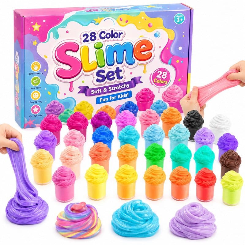 28-Color Slime Set front view