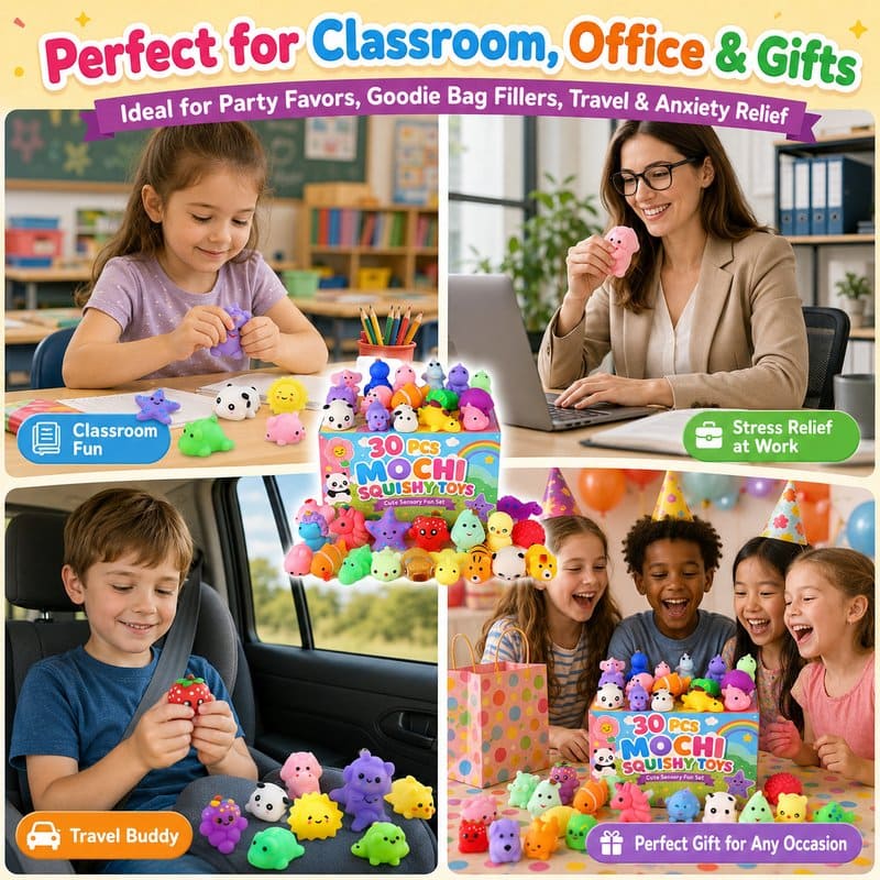 30-Piece Mochi Squishy Toy Set finished project example