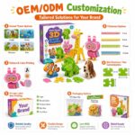 3D Animal EVA Foam Puzzle Set board and material detail