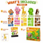 3D Animal EVA Foam Puzzle Set puzzle pieces and layout view
