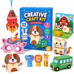 3D Animal Paper Craft Kit front view