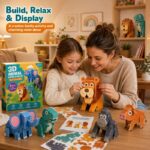 3D Animal Paper Puzzle Set completed puzzle view