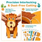 3D Animal Paper Puzzle Set size and dimensions