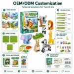 3D Jungle Animal EVA Foam Puzzle Set board and material detail