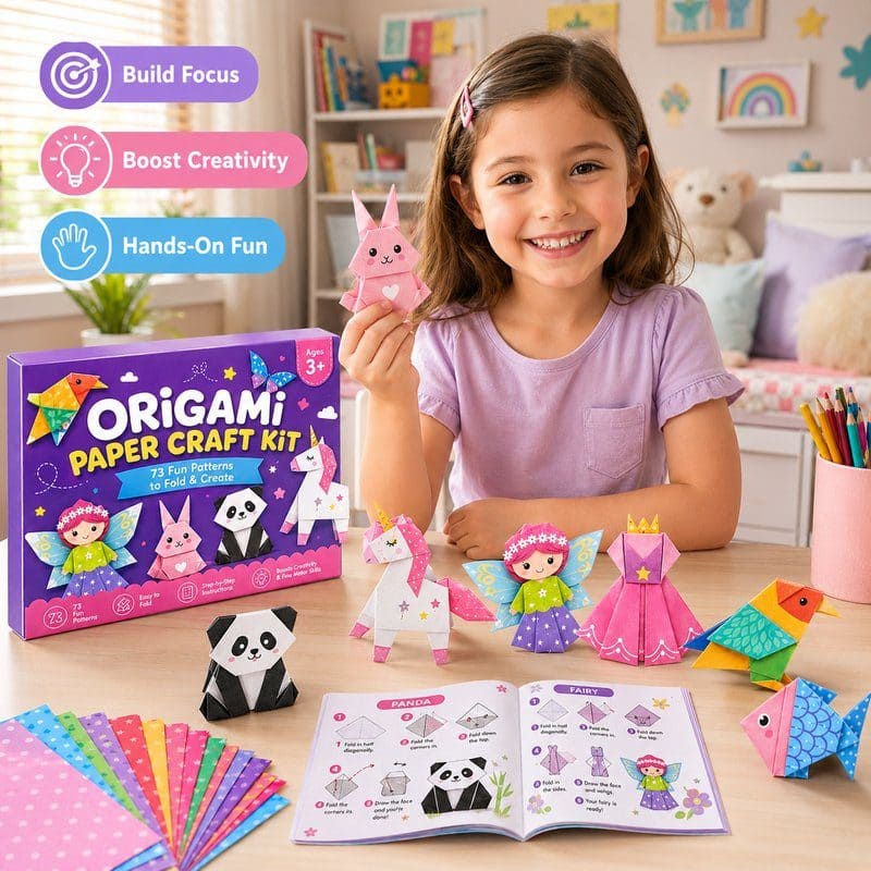 3D Origami Paper Craft Kit finished craft example