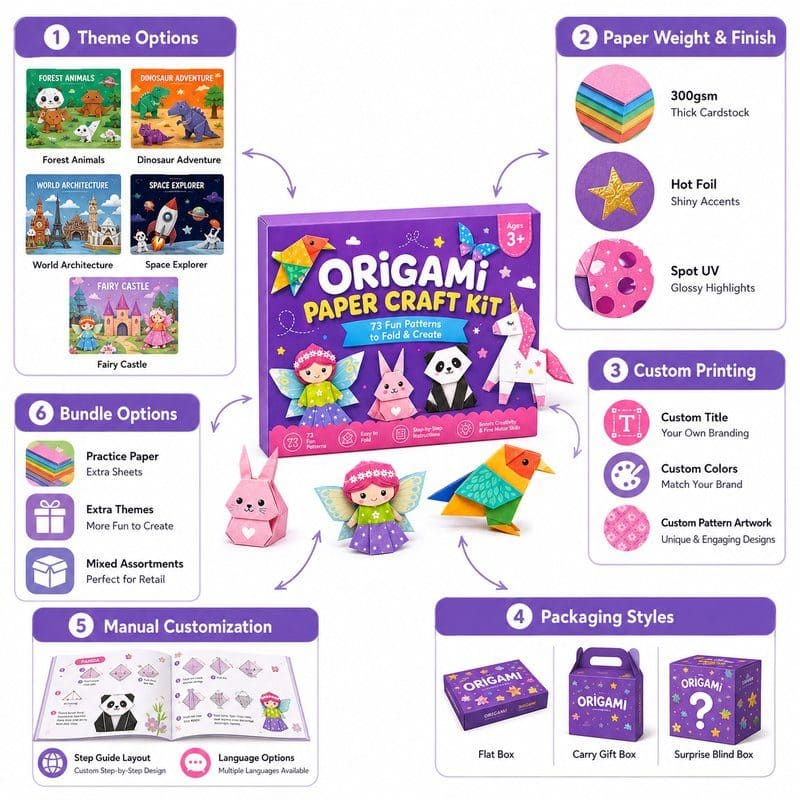 3D Origami Paper Craft Kit craft material detail