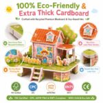 3D Story House Paper Puzzle Set printing detail