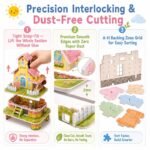 3D Story House Paper Puzzle Set size and dimensions