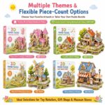 3D Story House Paper Puzzle Set custom artwork detail