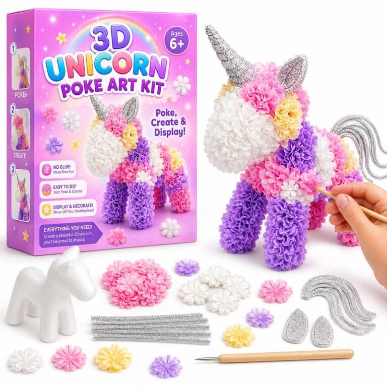 3D Unicorn Poke Art Kit product image
