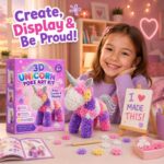 3D Unicorn Poke Art Kit craft material detail