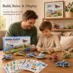 3D Vehicle Adventure Paper Puzzle Set completed puzzle view
