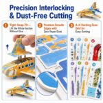 3D Vehicle Adventure Paper Puzzle Set size and dimensions