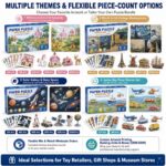 3D Vehicle Adventure Paper Puzzle Set custom artwork detail