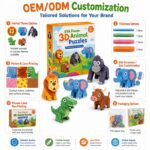 3D Zoo Animal EVA Foam Puzzle Set board and material detail