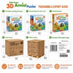 3D Zoo Animal EVA Foam Puzzle Set piece shape detail