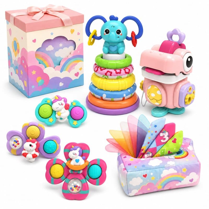 4-in-1 Baby Sensory Gift Set front view