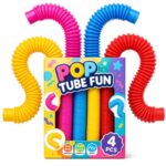 4-Pack Pop Tube Fidget Toy Set front view