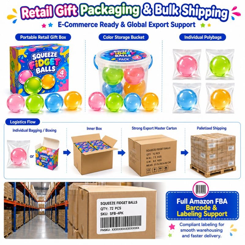 4-Pack Squeeze Fidget Ball Set molds and tools detail
