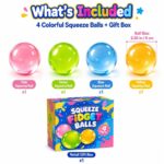 4-Pack Squeeze Fidget Ball Set kit contents view