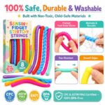 8-Pack Stretchy String Sensory Set color and texture detail