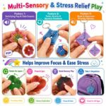9-in-1 Geometric Fidget Keychain Set size and dimensions