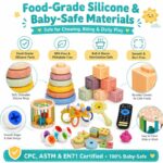 9-in-1 Montessori Sensory Toy Set color and texture detail
