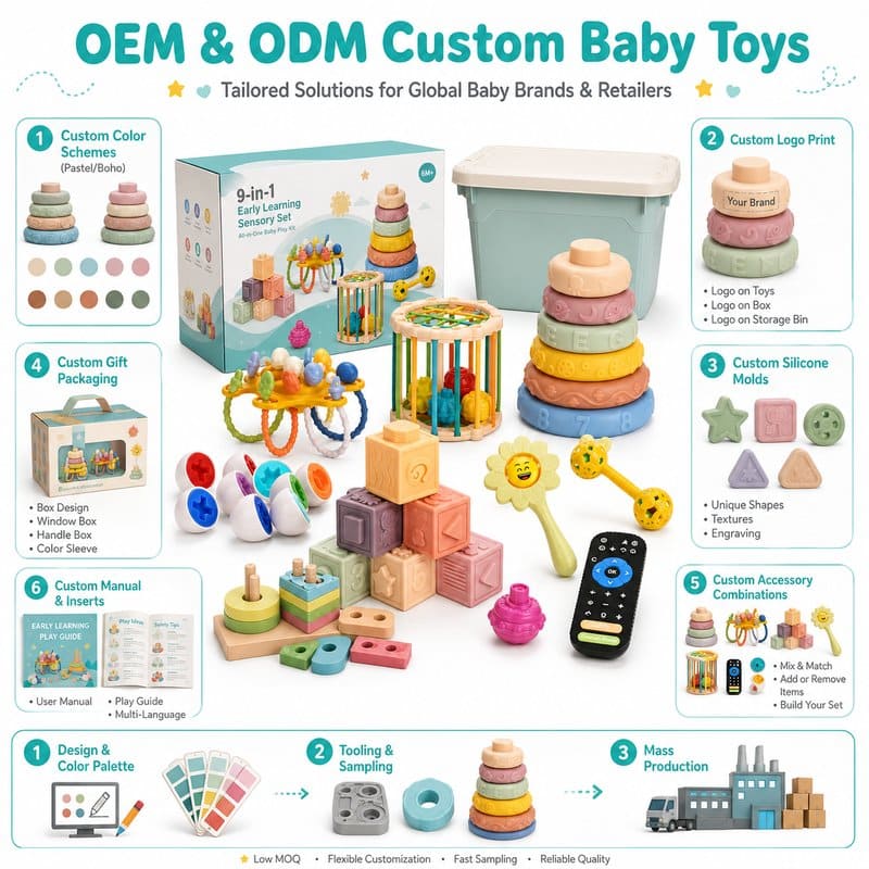 9-in-1 Montessori Sensory Toy Set clay and sand material detail