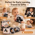 ABC Alphabet Black & White Cloth Book construction detail