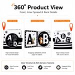ABC Alphabet Black & White Cloth Book set contents view