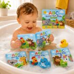 Custom ABC Animal Bath Book 4-Book Set – Waterproof Color Changing custom artwork and logo detail