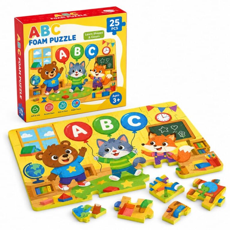 25-Piece ABC Animal EVA Foam Puzzle Set product image