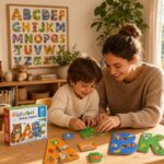 Alphabet Animal Wooden Jigsaw Puzzle Set completed puzzle view