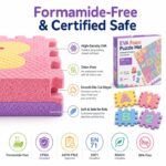 96-Piece Alphabet & Numbers EVA Foam Puzzle Mat printing detail